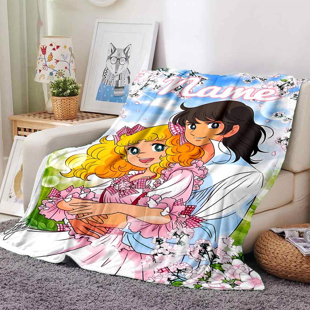 Customiz Name Personality Candy Candy (2) Blanket Soft &Warm Sofa Office Bed Travel Lunch Break Blanket, Gift Suitable for All Seasons