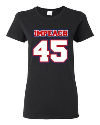 Женская футболка с принтом 'Impeach 45 President Donald USA American Political DT' Унисекс
