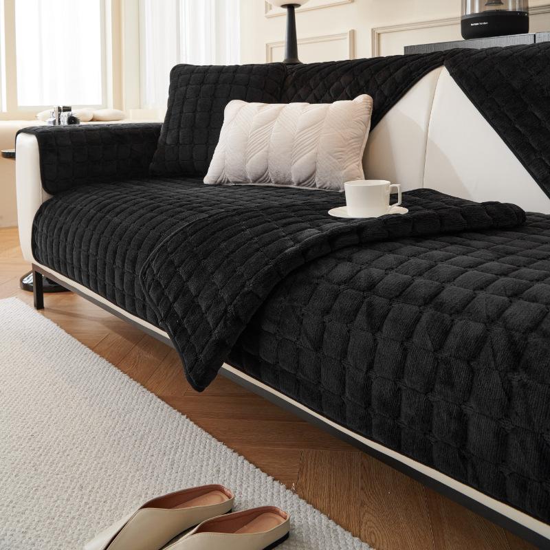 Velvet Sofa Cushion Thickened Warmth Non-Slip Sofa Cover Four Seasons Universal Living Room Sofa All-Inclusive Towel