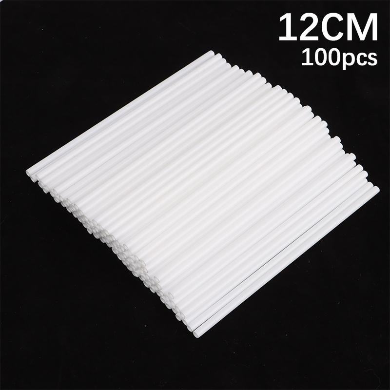100Pcs 8/10/12/15Cm White Pp Solid Core Lollipop Sticks For Chocolate Candy Sticks Cake Pop Sticks Diy Baking Accessories