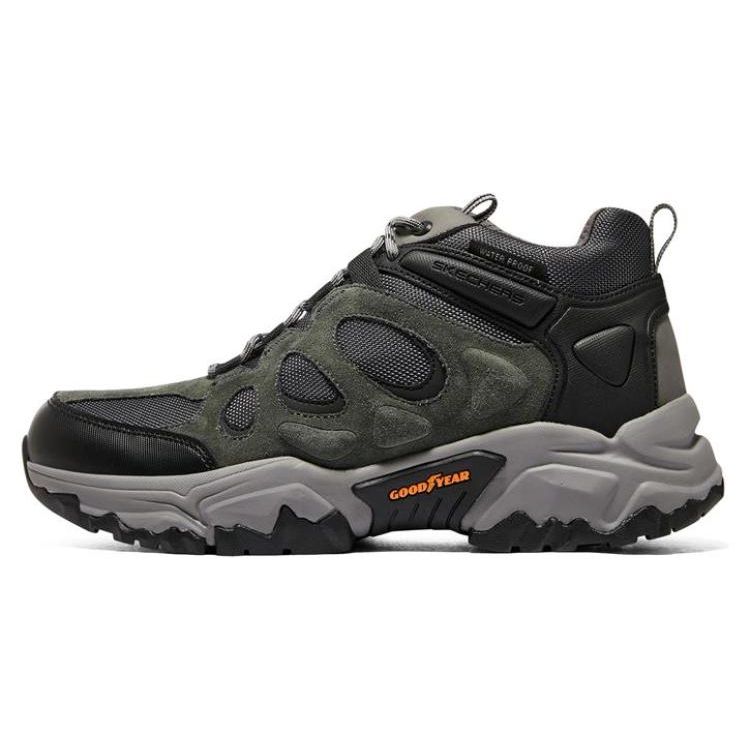Skechers Terraform Кожаная обувь для походов средней высоты Мужская обувь для походов Угольный 204633-CHAR