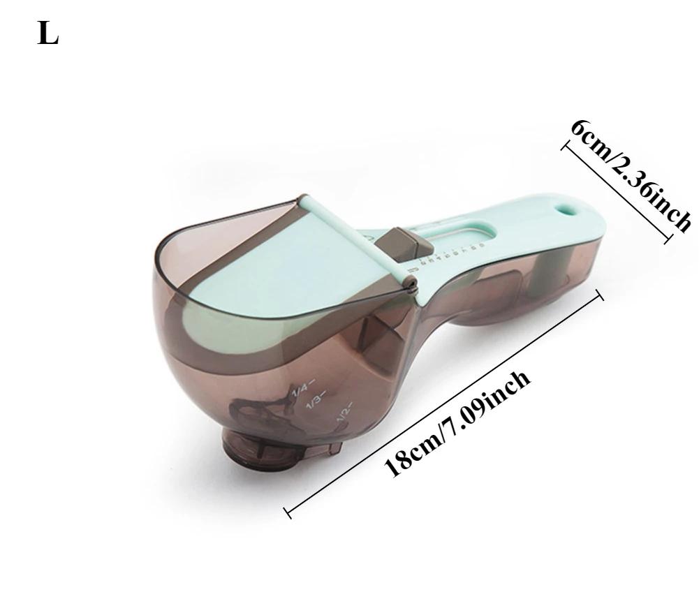 Регулируемая мерная ложка со шкалой Пластиковая мерная ложка для выпечки и кулинарных принадлежностей Кухонный измерительный инструмент