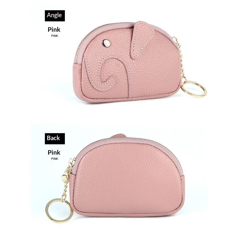 Женский Маленький Кошелек для Монет из ПУ Кожи Держатель для Карт в Виде Слона Милый Мини Кошелек Сумка Подвеска для