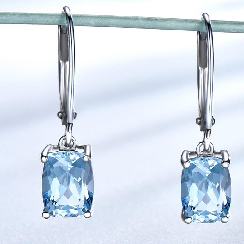 Gica Gema Новые ювелирные изделия из стерлингового серебра 925 пробы, квадратные винтажные великолепные серьги-гвоздики для женщин, тонкие темпераментные ювелирные изделия, подарок на День святого Валентина