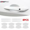8 Pcs Car Door Bowl Anti-scratch Sticker TPU Transparent Waterproof Door Handle Paint Protective Film Auto Decal Accessories