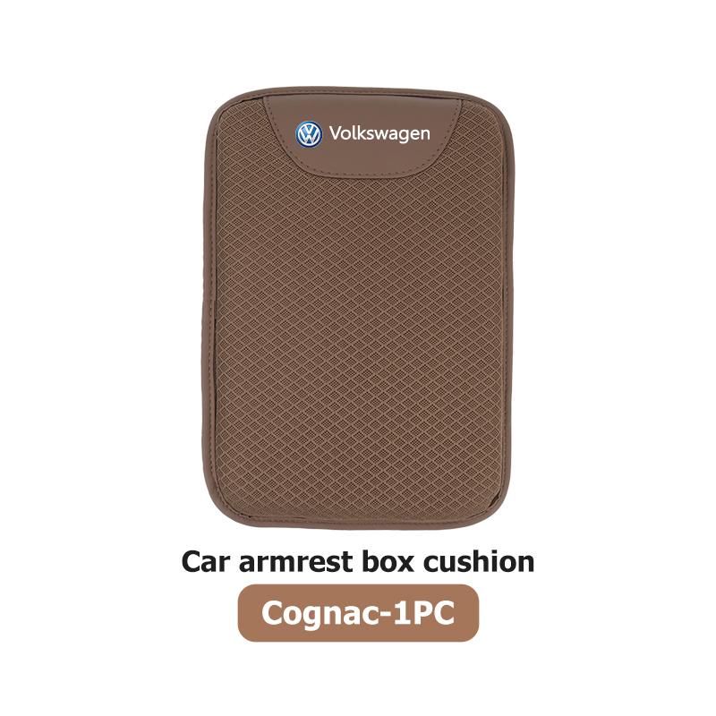 W138Ice Silk Car Armrest Mat Heighten Mat Arm Rest Protector Cushion For Volkswagen VW Polo Jetta Sagitar Magotan Passat B5 B6 B7 CC