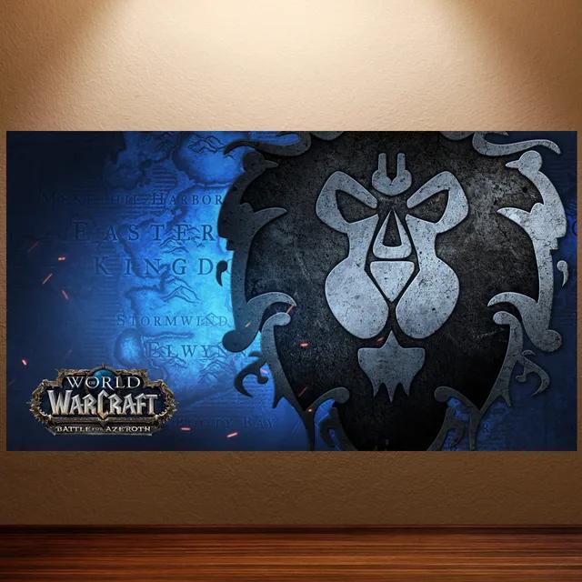World of Warcraft Ретро Холст Постер Классическая Игра Настенное Искусство для Декора Игровой Комнаты Наклейка на Стену Живопись