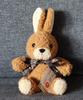 Детская бирка с лентой, пушистый кролик размера S, коричневый, высота 27 см, сделано в Японии, мягкая игрушка, кролик, животное, день рождения, подарок, праздник