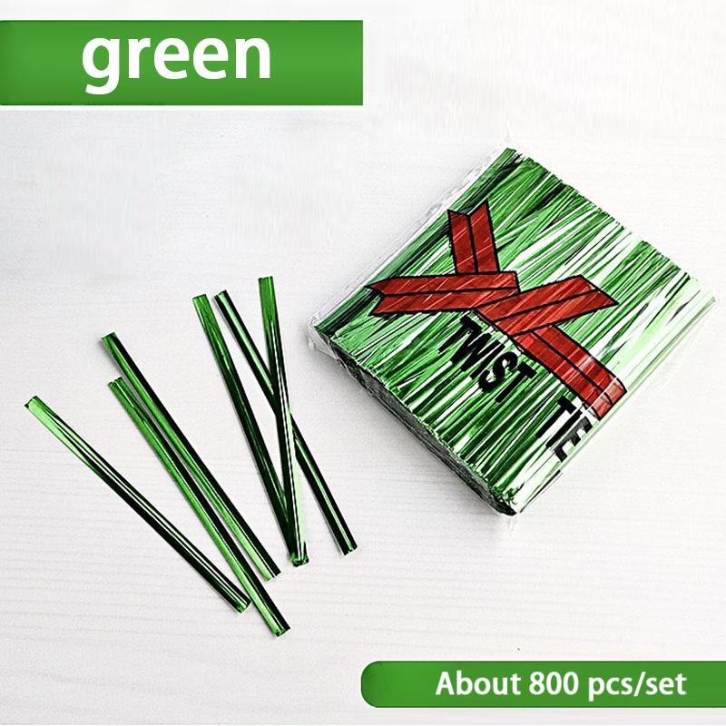 800pcs 6/8/10cm Gold/silver Metallic Twist Ties Wire Sealing Binding Wire For Plastic Lollipop Candy Bags Party Gifts