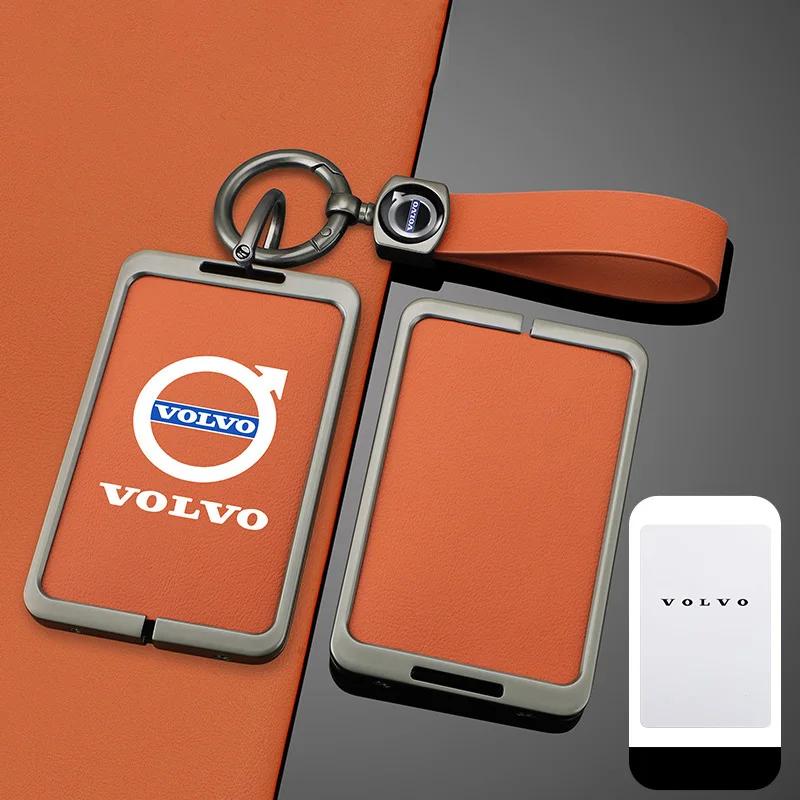 Hub Caps Car Smart NFC Card Key Case Cover Key Bag Shell Holder Protector Fob For Volvo EM90 EX30 2024 Polestar Auto Interior Ac