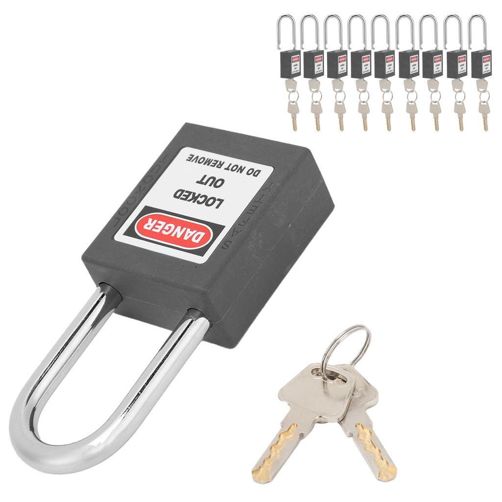 10 комплектов 1,5-дюймовых навесных замков безопасности, стальная балка, изолированный антикоррозионный замок для промышленной машины