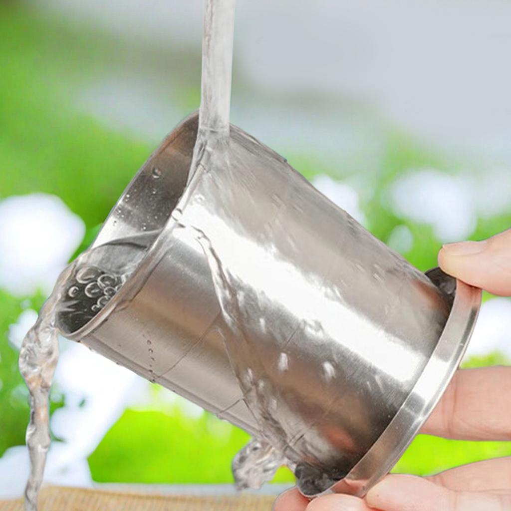 Складной стакан из нержавеющей стали 304, портативный, телескопический стакан для кемпинга, дорожная кружка, выдвижной складной стакан с брелоком