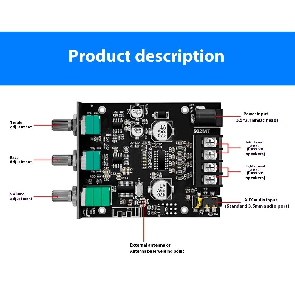 2.0 стерео Bluetooth аудио цифровой HIFI усилитель плата модуль усилитель сабвуфера