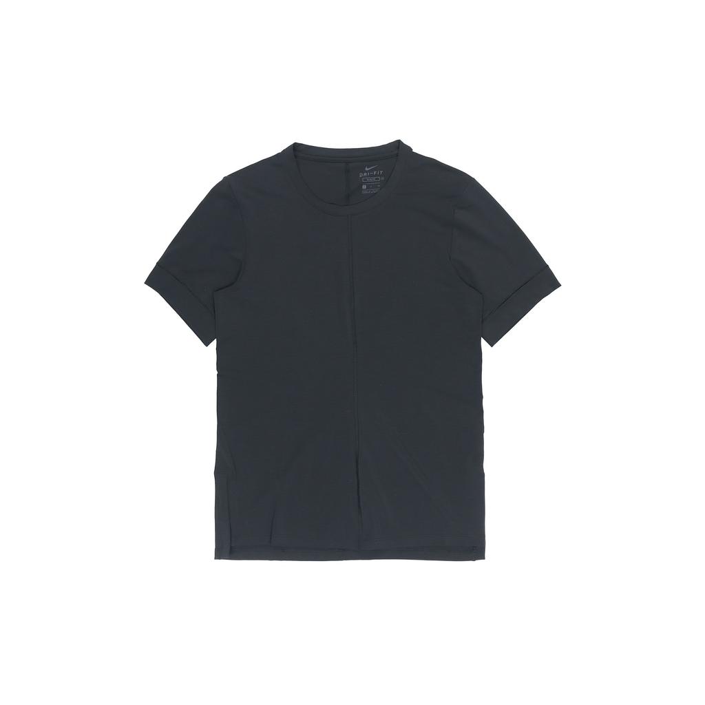 Nike Быстросохнущая футболка с короткими рукавами для йоги Dri-Fit, мужские топы, черные BV4035-010