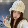 All-match Bow Knitted Hat Korean Style Brimless Beanie Cap Soft Crochet Pullover Cap  Outdoor