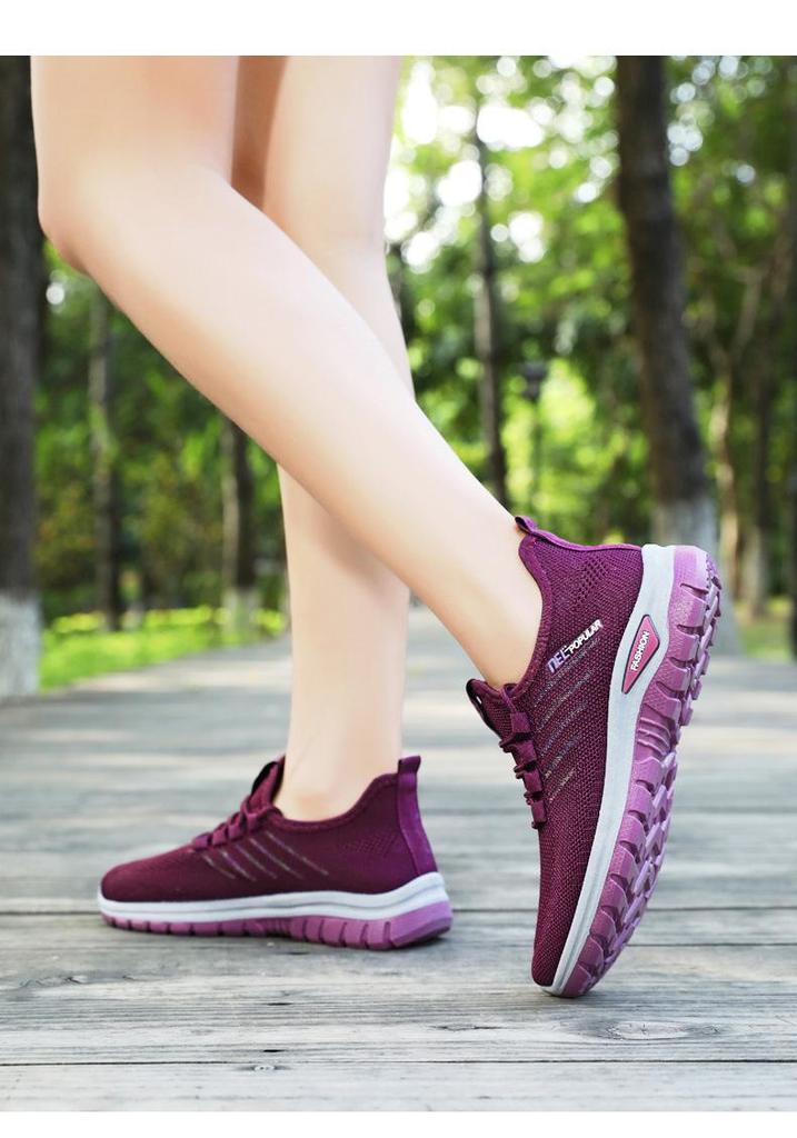 Женские повседневные кроссовки большого размера Flyknit, дышащие, универсальные и легкие, с мягкой подошвой, низкие, для повседневной носки.