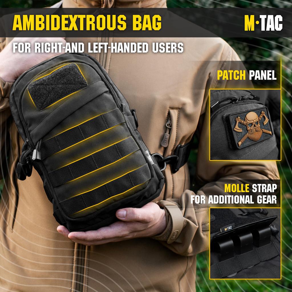 Плечевой тактический слинг Маленький рюкзак для мужчин Идеально подходит для нагрудного слинга Мини-рюкзак Сумка M-Tac, Сумка, - Кроссбоди, Рюкзак,