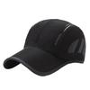 Cap Hat Mesh UV Protection Trendy Sports Simple Men Women CZA087 [White Fang] (Black)