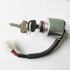 Выключатель зажигания с 2 ключами для Kubota Tg1860G Zd18 Zd18F Zd21 Zd21F 66101-55200