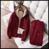 2024 Women's Trendy Fleece-Lined Hoodie and Thickened Two-Piece Set for Autumn/Winter Casual Sportswear