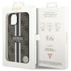 Etui do iPhone 14 Guess 4G Printed Stripes MagSafe Brązowy