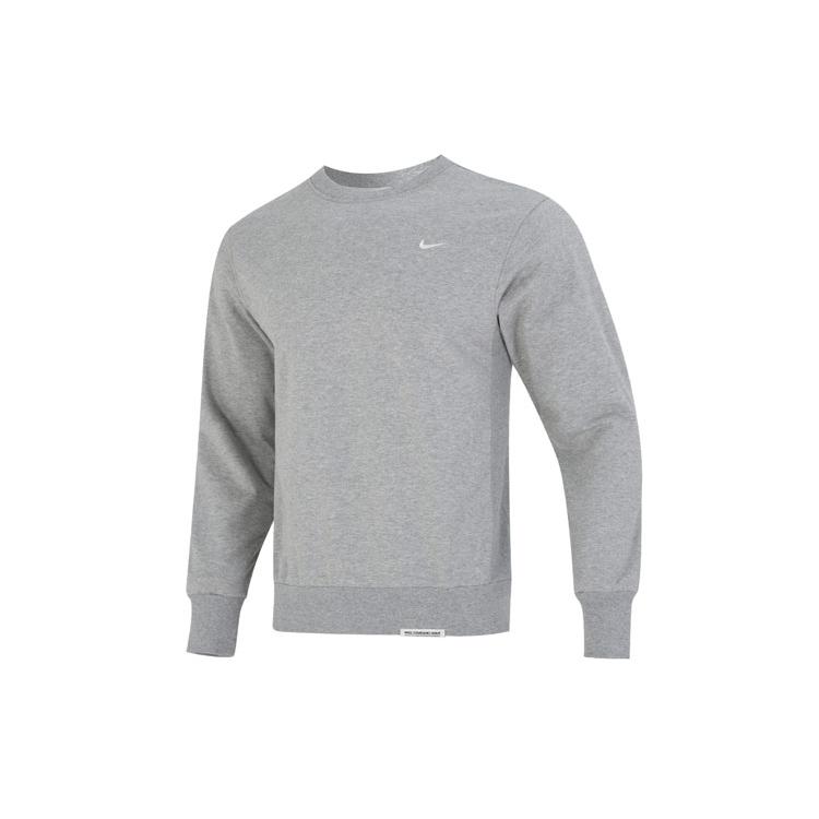 Nike Толстовки Мужские Светло-серые Круглый вырез Умеренный Обычный DQ5821-063