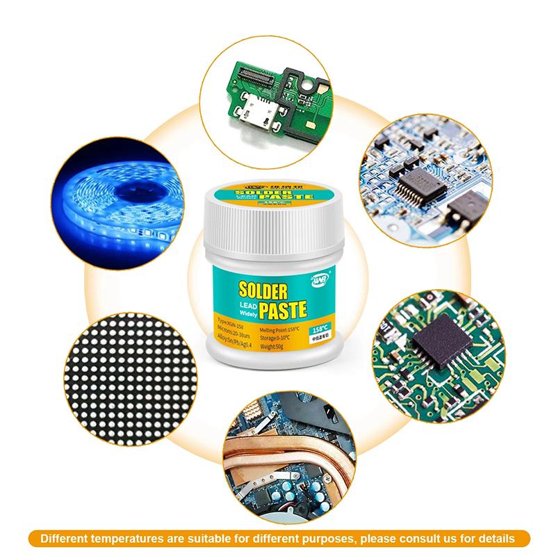 50 г паяльной оловянной пасты 138/158/183/217 ℃ температура плавления сварочный флюс крем для телефон материнская плата PCB SMT BGA ремонт и переделка инструменты