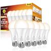 Okalumi LED E26 Light Bulb Color 100W Type 1580 Lumens High Omnidirectional Compatible with Sealed Set of 6 Invoices Can Be Bulb, Base, (2700k),