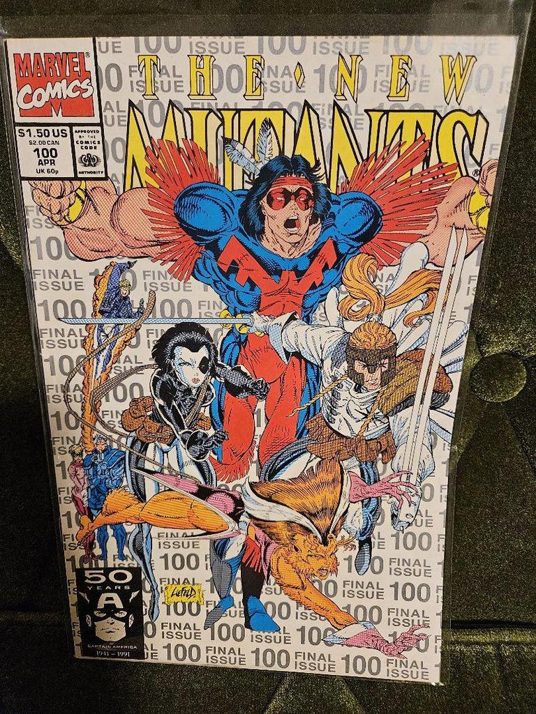 [USED] CABLE & New Mutants American comic book leaf set of 4