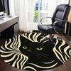 1 шт. Круглый ковер с рисунком зебры и кота для офиса, Коврик подходит для офиса, Под офисные стулья, Спальни, Гостиной, Домашнего декора, Декора комнаты