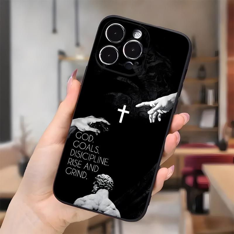 Чехол для телефона с библейским узором, подходящий для iPhone 17 16 15 14 13 12 11 Pro/Max/Plus, противоударная задняя крышка