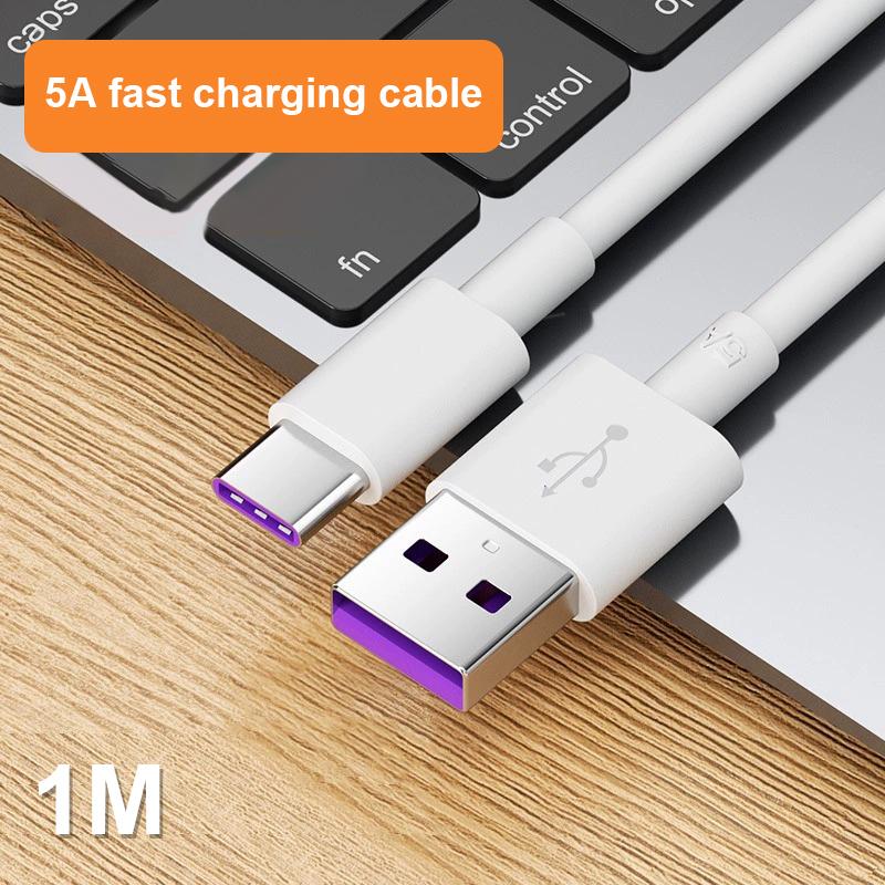 Кабель для быстрой зарядки 10А Type-C с автоматическим отключением питания, простой 2-метровый автомобильный кабель для передачи данных, подходит для Huawei, Xiaomi, Android, универсальный