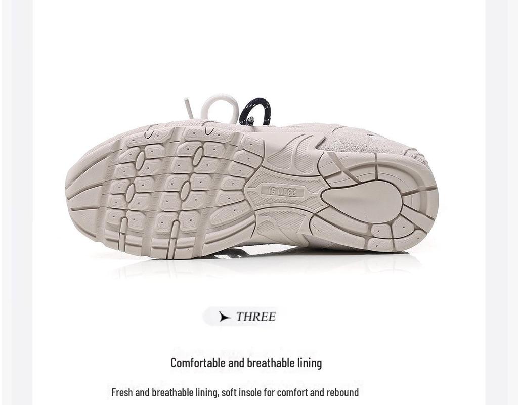 Женские кожаные кроссовки Dexun осень 2024 года: Двухцветные шнурки, стиль Форреста Гампа, повседневные туфли для папы