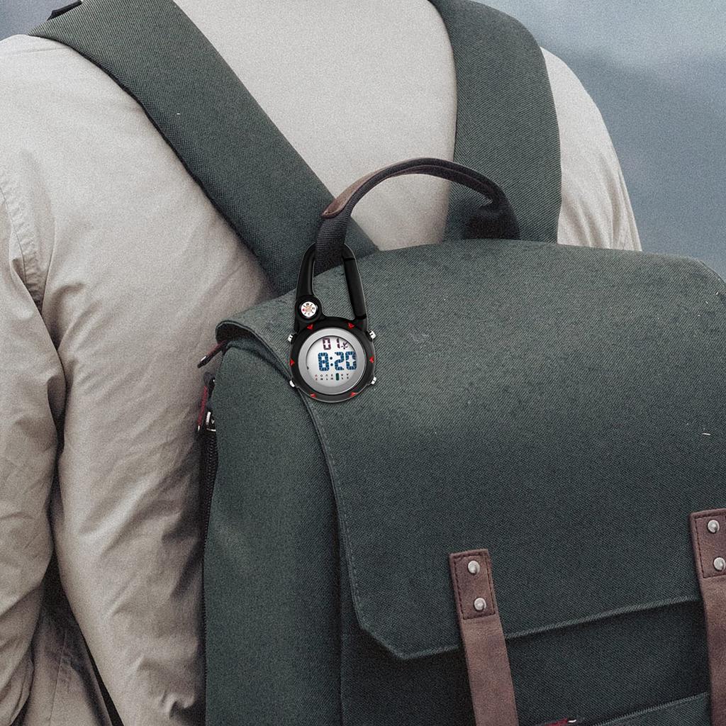 Lancardo Carabiner Watch Waterproof Carabiner Watch Pocket Watch Analog Luminous Keychain Watch Clip Pocket Watch E1 Men's Women's