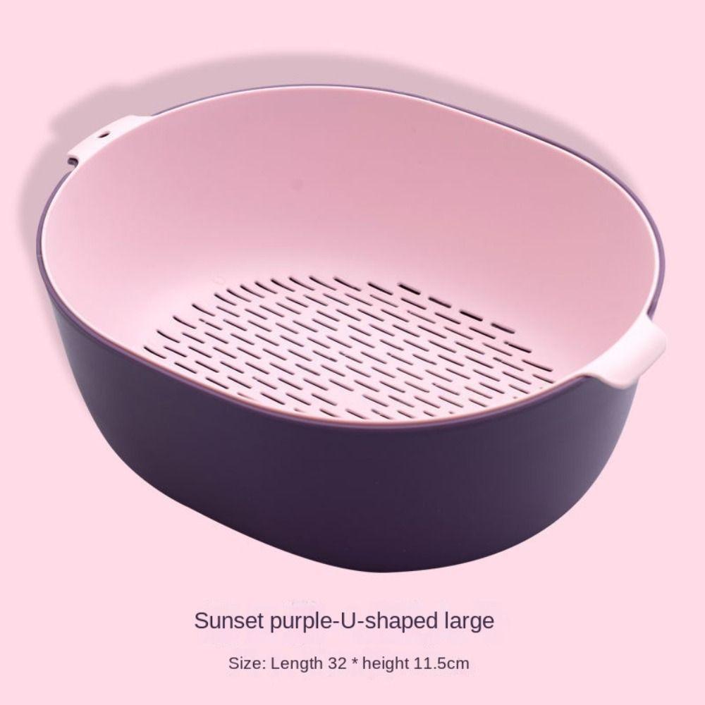 Drainer Plastic Drain Basket Vegetable Cleaning Tool Washing Storage Basket Kitchen