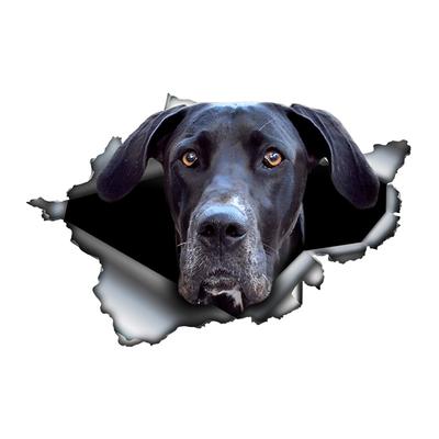 Черные наклейки Great Dane для автомобиля, блокирующие царапины, самоклеящиеся водонепроницаемые наклейки, используются для автомобиля, ноутбука, мотоцикла, фургона, автофургона