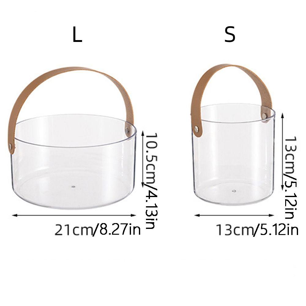 Portable Ice Bucket Clear Drinks Cooling Container Ice Cube Container Fruit Storage Basket  Home