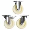 Bingyu White Nylon Industrial Caster Wheel Set