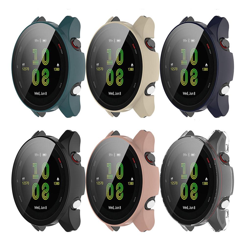 Полноэкранная защита для Garmin Forerunner 965 255 255S ПК + защитный чехол из закаленного стекла, чехол-бампер