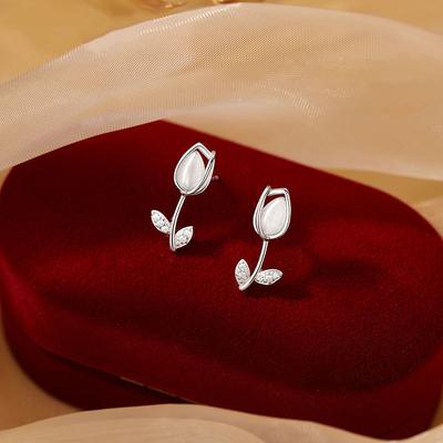 Серьги женские Tulip Niche Design Sense, новые модные летние роскошные