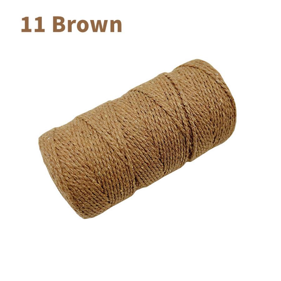 100 м/рулон 2 мм цветной хлопковый шнур макраме рождественский ручной работы плетеный канат гобелен ремесла свадебная лента DIY шнур домашний декор