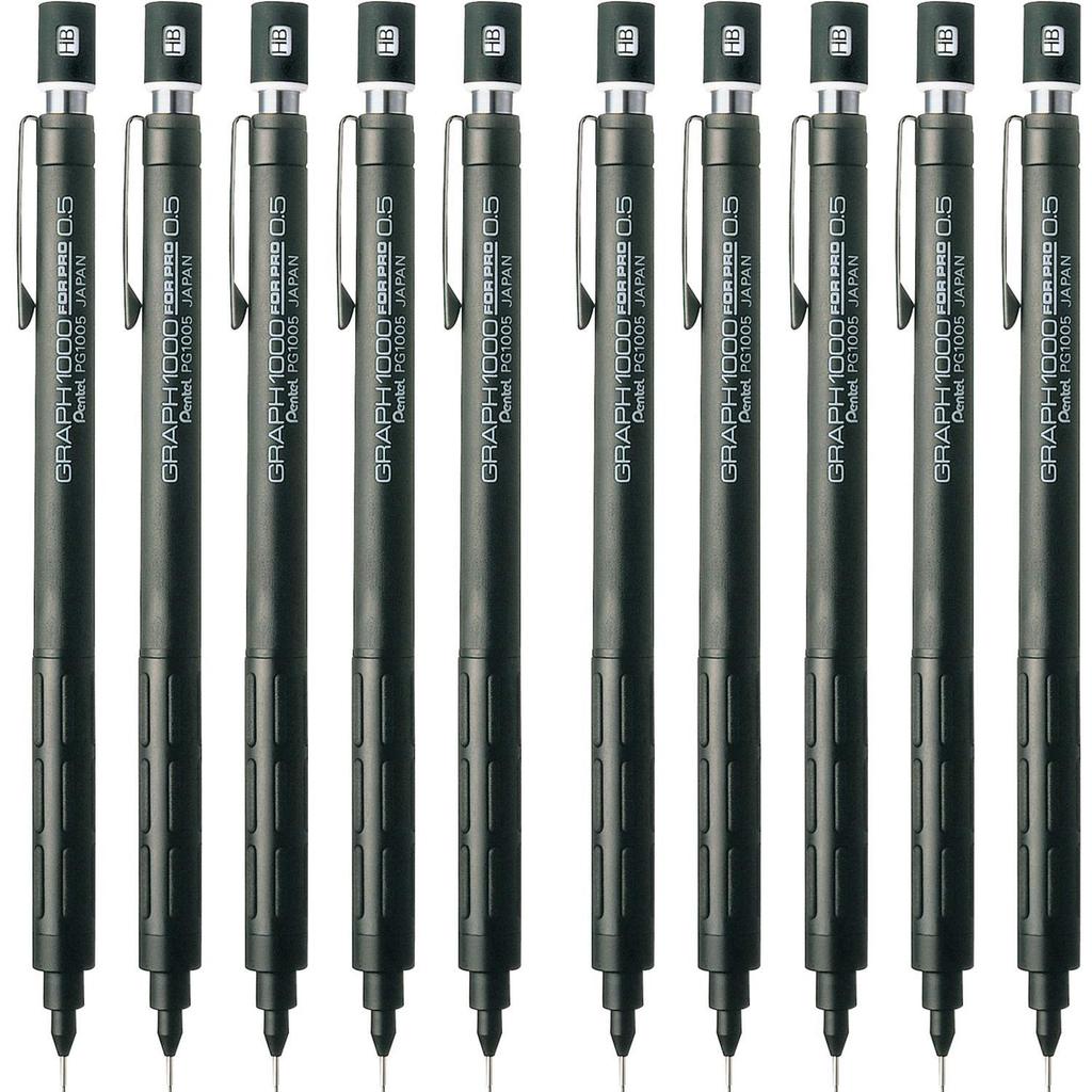 Механический карандаш Pentel Graph 1000 Four Pro 10 шт. PG1005 черный 0,5 мм Multi,
