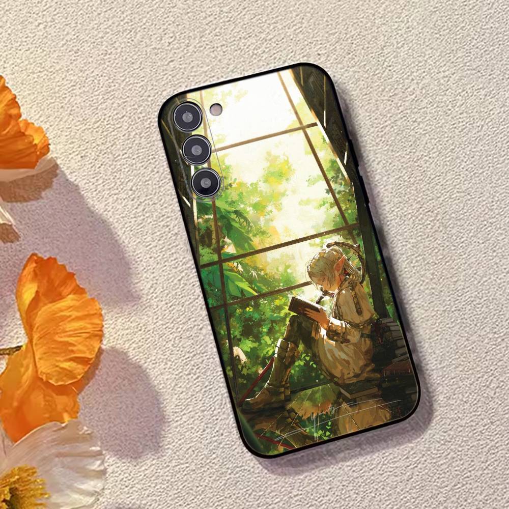 Аниме F-Frieren Милый чехол для телефона Samsung Galaxy A73,A72,A71,A70,A53,A52,A51,Другие Мягкий черный чехол