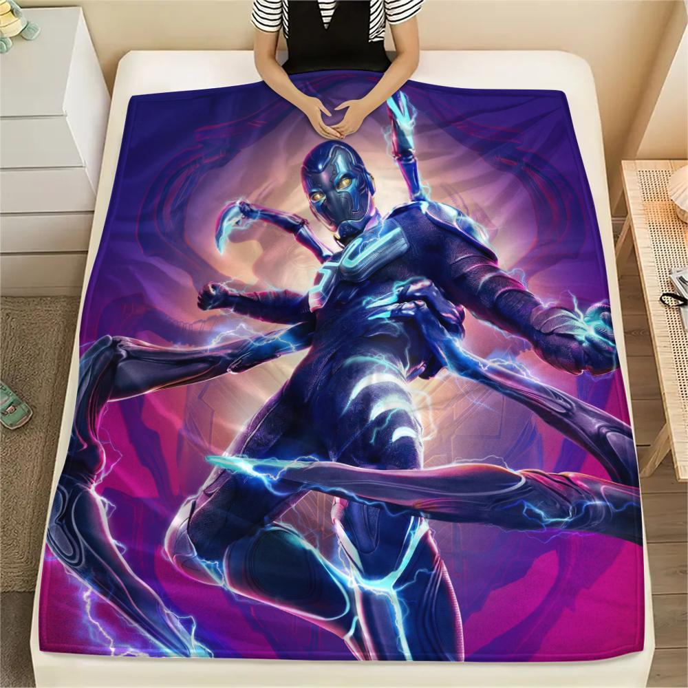 Blue Beetle Hero Blanket, Versatile Throw for Bedroom Interior, Perfect Gift for Superhero Collectors.chl