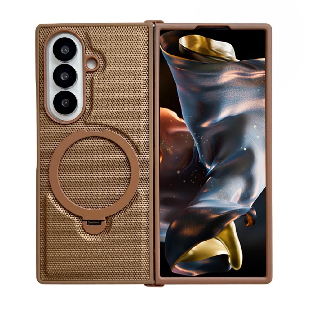 Чехол для телефона с держателем для Samsung Galaxy Z Fold 7 5G, Магнитный, Жесткий ПК, Защитный, Цветной, Ударопрочный, Задняя крышка