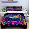 3pcs Custom Name "Vibrant Adventure" Bedding Set Printed Bedding Set Duvet Cover Closure Includes 1 Duvet Cover & 2 Pillowcases Bedroom Decor