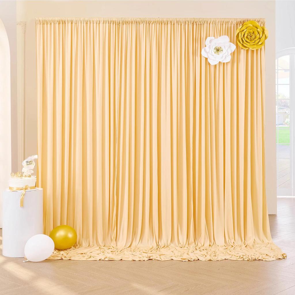 Wrinkle Free White Backdrop Curtain for Parties Soft Fabric Drapes Wedding White Curtain Backdrop for Birthday Party Decorations