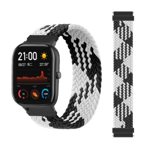 20 мм 22 мм ремешки для часов для Amazfit GTS/4/3/2/2e/GTS2 Mini/GTR 4/3 pro/GTR2/2e/2 Плетеный solo loop Браслет Amazfit bip 6 5 ремешок