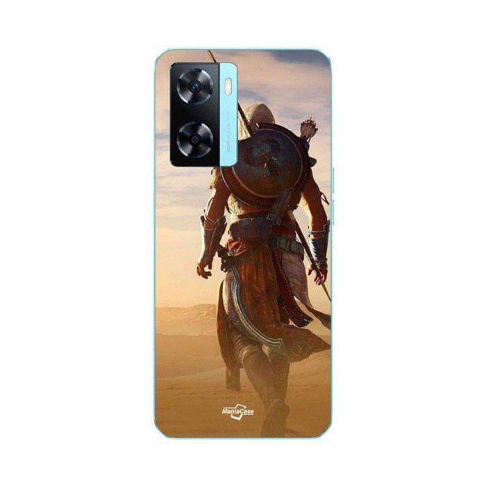 Coque de téléphone - MANIACASE - Oppo A57 4G - Silicone TPU - Noir - Assassin's Creed Soldat