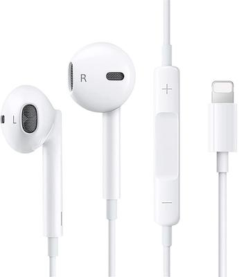 Новые проводные наушники-вкладыши для iPhone с глубоким звуком и регулировкой громкости, совместимые с iPhone [издание 2025 года], наушники, вкладыши, бас, микрофон, поддержка, управление, компактные,